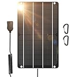 FlexSolar Pannello Solare USB 5V 6W Mini Caricabatteria Solare Portatile per Cellulare Power Bank Telecamera Esterna, Pannello Fotovoltaico da Zaino Campeggio Trekking