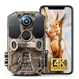 CEYOMUR Fototrappola 40MP 4K WiFi Bluetooth con App, Fotocamera Caccia con Visione Notturna Rilevamento del Movimento a 120 ° Impermeabile IP66 per la Monitoraggio Della Fauna Selvatica