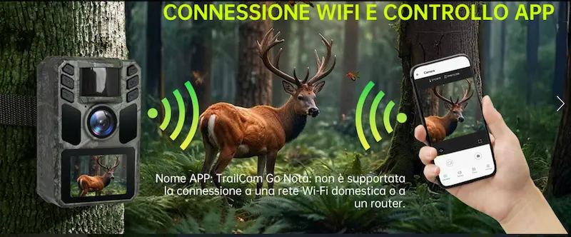 Recensione FKPCAM 4k solar wifi Fotocamera caccia 14 immagine: connessione wireless fototrappola
