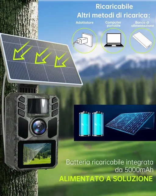 Recensione FKPCAM 4k solar wifi Fotocamera caccia 8 immagine: caratteristiche fototrappola FKPCAM 4k