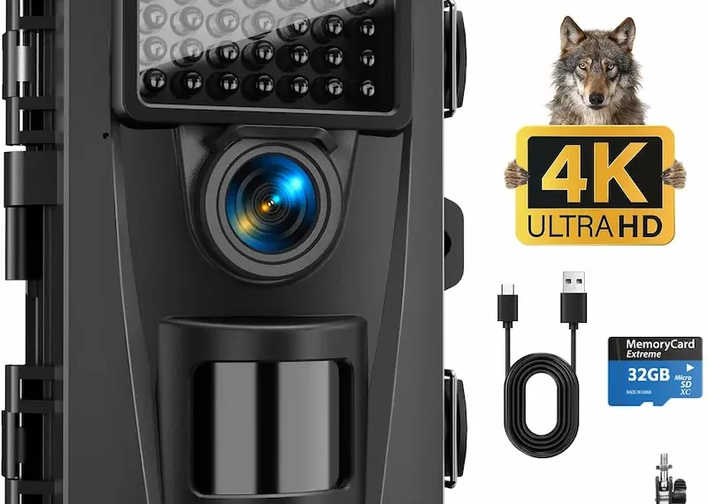 Fototrappola 14 CamZeste - Fototrappola 4K 60MP, Infrarossi Invisibili 130° - Ampia Visuale