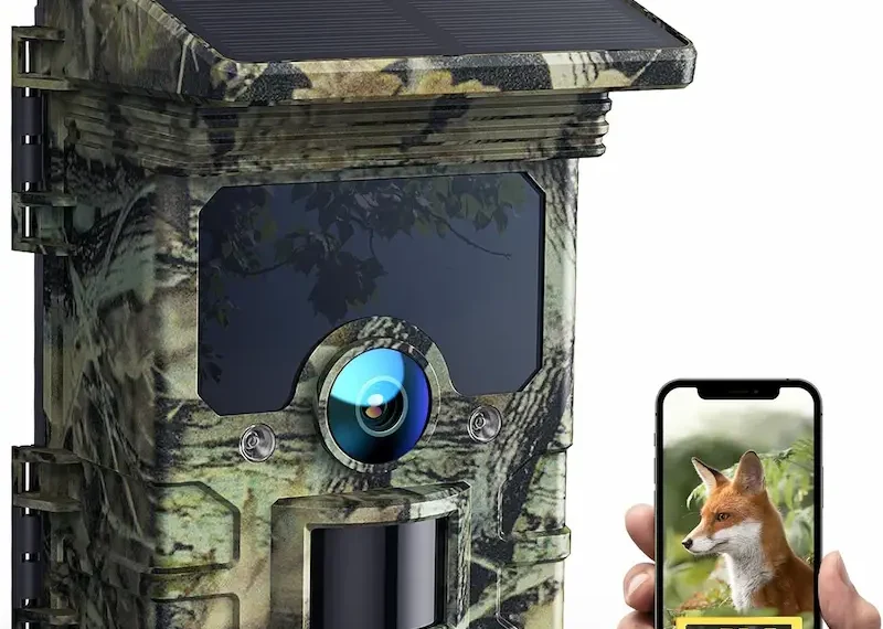 Fototrappola 15 WOLFANG Fototrappola 68MP 4K 30Fps, Solare Wifi Bluetooth e App