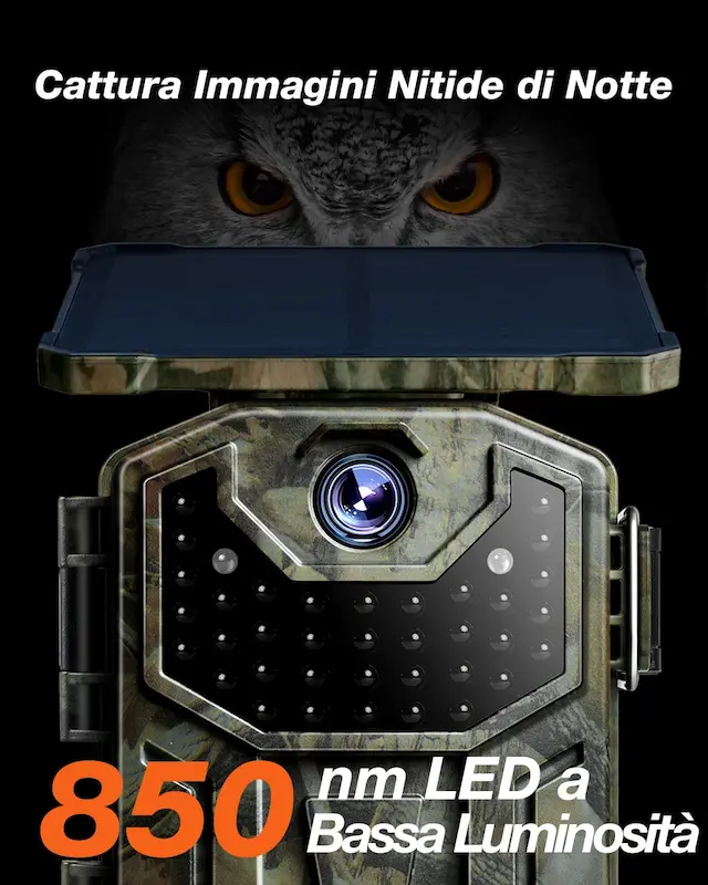 iZEEKER iG220 36 LED infrarossi 850nm visione notturna
